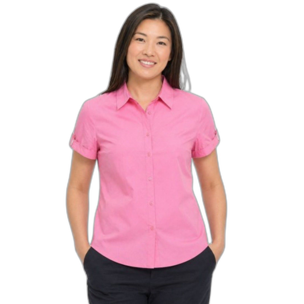 Ann Taylor Pink Button Blouse Size 12